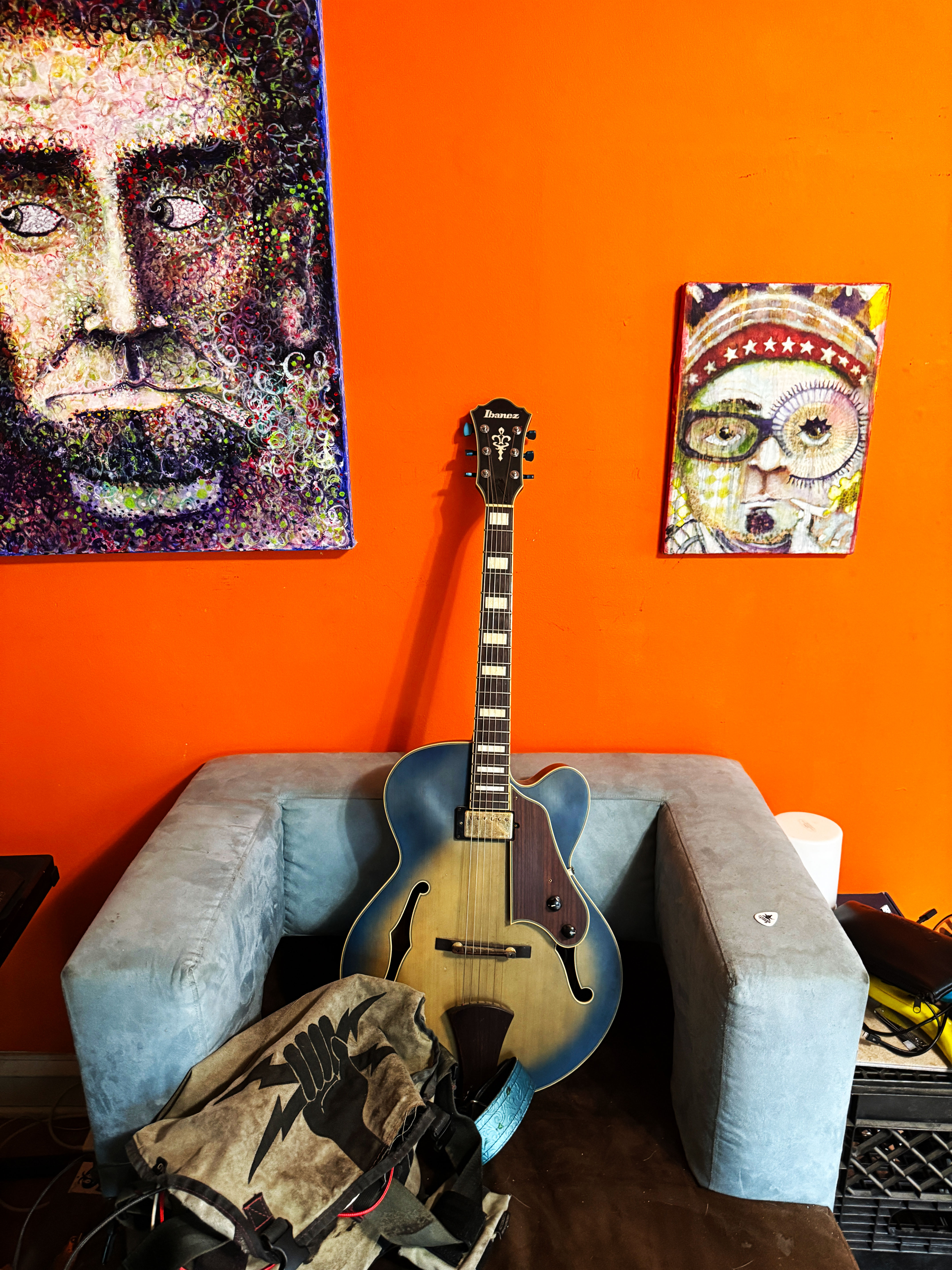 Ibanez Artcore AF75-JBB in Jet Blue Burst
